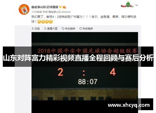 山东对阵富力精彩视频直播全程回顾与赛后分析